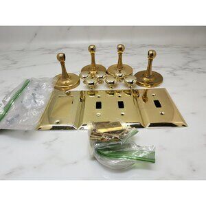 R. Christensen Set of Vintage Solid Brass Bathroom Hardware